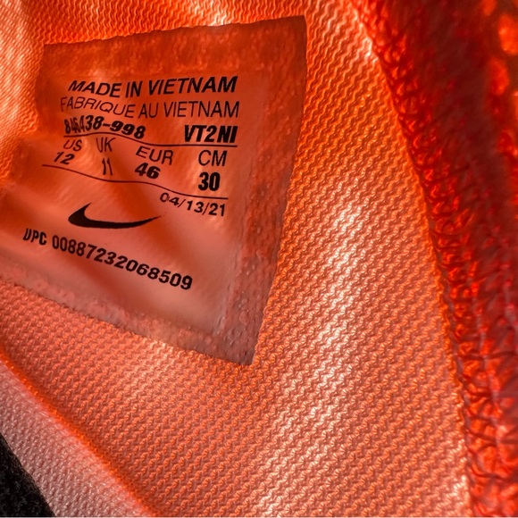 Customized Pink Nike Mens 12 Swoosh Shoes - Picture 6 of 7